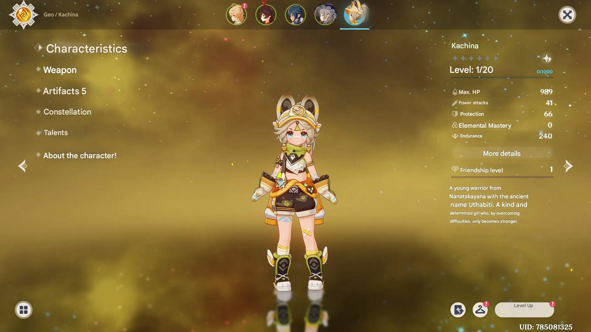 GI1350 High Primogems AR55 Lumine Starter with 600+ Rolls 